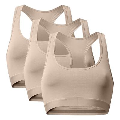 DANISH ENDURANCE Cuecas de algodão orgânico macio para mulher, cuecas de biquíni, 3 e 6 pacotes, Bege DANISH ENDURANCE Cuecas de algodão orgânico macio para mulher, cuecas de biquíni, 3 e 6 pacotes, Bege