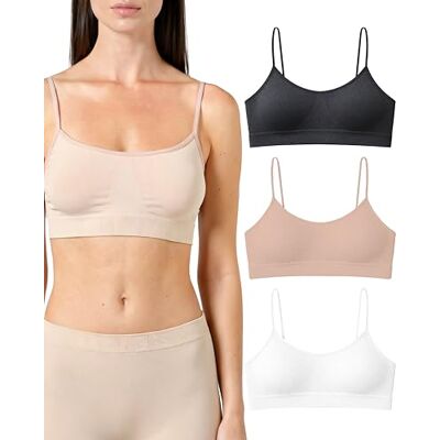 Risalti Sutiãs mulher ombros estreitos de bambu 3 peças sutiã sem aros suporte leve, mais macios que o sutiã desportivo para mulher, sutiã de mulher, roupa de mulher sem costuras Made In Italy Risalti Sutiãs mulher ombros estreitos de bambu 3 peças sutiã sem aros suporte leve, mais macios que o sutiã desportivo para mulher, sutiã de mulher, roupa de mulher sem costuras Made In Italy