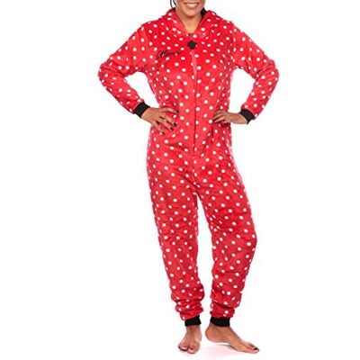 Disney Pijama inteira para mulher Minnie Mouse vermelho tamanho S Disney Pijama inteira para mulher Minnie Mouse vermelho tamanho S