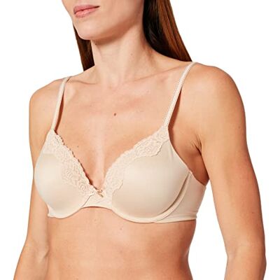 Maidenform Comfort Devotion Sutiã de cobertura extra ornamentada para mulher, embalagem de 1, Bege, preto, 105 C Maidenform Comfort Devotion Sutiã de cobertura extra ornamentada para mulher, embalagem de 1, Bege, preto, 105 C
