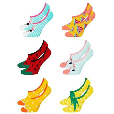 soxo Meias Invisíveis Coloridas para Mulher, Meias Curtas de Algodão, Pinkies Divertidas 35-40, 4-6 Pares, 6 pares soxo Meias Invisíveis Coloridas para Mulher, Meias Curtas de Algodão, Pinkies Divertidas 35-40, 4-6 Pares, 6 pares