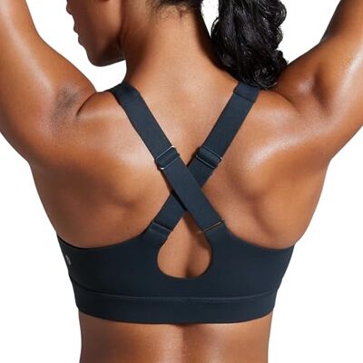 CRZ YOGA Butterbreeze Sutiã cruz costas Suporte médio, almofadas removíveis, secagem rápida, decote em V, abertura, alças largas ajustáveis, para mulher CRZ YOGA Butterbreeze Sutiã cruz costas Suporte médio, almofadas removíveis, secagem rápida, decote em V, abertura, alças largas ajustáveis, para mulher
