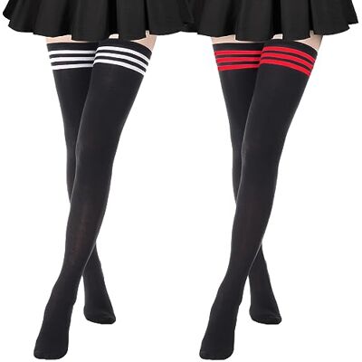 DRESHOW 2 pares mulher extra longas meias coxa até joelho casual sobre o joelho meias altas de coxa meias compridas de algodão Medias sobre la rodilla, Elásticas, Calcetines Largos de Algodón, Medias sobre la rodilla casual DRESHOW 2 pares mulher extra longas meias coxa até joelho casual sobre o joelho meias altas de coxa meias compridas de algodão Medias sobre la rodilla, Elásticas, Calcetines Largos de Algodón, Medias sobre la rodilla casual