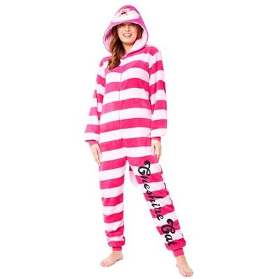 Disney Pijama inteiro mulher pijama de uma peça de Stitch, Minnie, Malefica e Igor Stitch presentes tamanhos S a XXL (rosa gato Cheshire, M) Disney Pijama inteiro mulher pijama de uma peça de Stitch, Minnie, Malefica e Igor Stitch presentes tamanhos S a XXL (rosa gato Cheshire, M)
