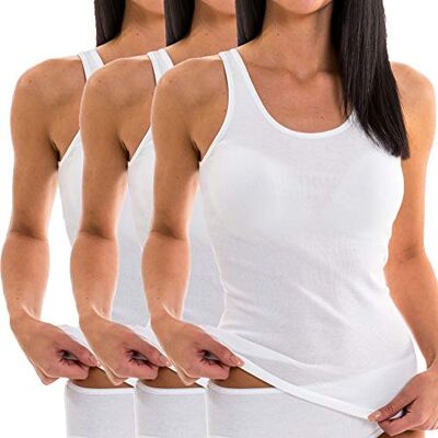 HERMKO 1310 Kit de três camisas interiores para mulher, feitas de 100 % algodão orgânico, top sem substâncias nocivas com certificação Eco-Tex 100 HERMKO 1310 Kit de três camisas interiores para mulher, feitas de 100 % algodão orgânico, top sem substâncias nocivas com certificação Eco-Tex 100