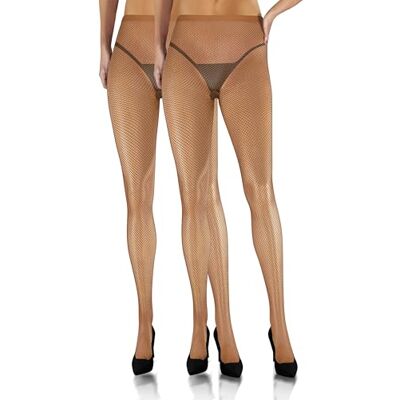 Sesto Senso 2 pares de meias de rede de malha pequena para mulher parte de cuecas de rede de cintura alta Sesto Senso 2 pares de meias de rede de malha pequena para mulher parte de cuecas de rede de cintura alta