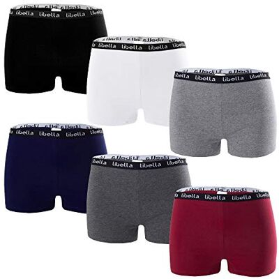 Libella ® Pack de 6, Cuecas de mulher, calções curtos, shorts, roupa interior de algodão 3407, M Libella ® Pack de 6, Cuecas de mulher, calções curtos, shorts, roupa interior de algodão 3407, M