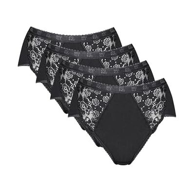 Sloggi Cuecas (pacote de 4) para mulher, Preto (Preto) Sloggi Cuecas (pacote de 4) para mulher, Preto (Preto)