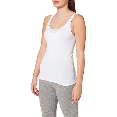 Schiesser T-shirt interior para mulher, Branco (Weiss 100) Schiesser T-shirt interior para mulher, Branco (Weiss 100)