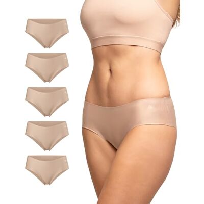 DANISH ENDURANCE Cuecas invisíveis para mulher, sem costuras, 3 e 5 pacotes DANISH ENDURANCE Cuecas invisíveis para mulher, sem costuras, 3 e 5 pacotes