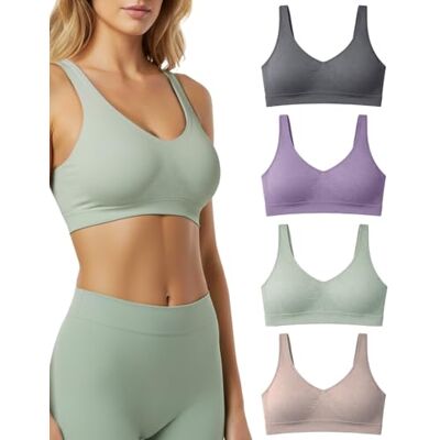 Risalti Sutiã sem aros ombros largos Eco Friendly 4 peças Bralette mulher ecológica em microfibra Yees Green, mais macia que o sutiã desportivo para mulher, top sutiã sem costuras Made in Italy Risalti Sutiã sem aros ombros largos Eco Friendly 4 peças Bralette mulher ecológica em microfibra Yees Green, mais macia que o sutiã desportivo para mulher, top sutiã sem costuras Made in Italy