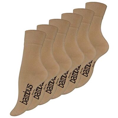 Vincent 6 ou 9 pares de meias de bambu para homem e mulher, ponta reforçada à mão (sem costuras), sem elástico Vincent 6 ou 9 pares de meias de bambu para homem e mulher, ponta reforçada à mão (sem costuras), sem elástico