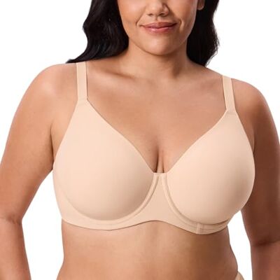 DELIMIRA Sutiã invisível com aros para mulher Inbarely Lift Coleção, tamanhos grandes, sem costuras, copo completo DELIMIRA Sutiã invisível com aros para mulher Inbarely Lift Coleção, tamanhos grandes, sem costuras, copo completo