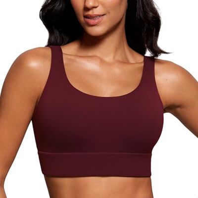 CRZ YOGA Butterluxe Sutiã U para trás Suporte leve, almofadas removíveis, ioga, extremamente suave, linha longa, alças largas, para mulher CRZ YOGA Butterluxe Sutiã U para trás Suporte leve, almofadas removíveis, ioga, extremamente suave, linha longa, alças largas, para mulher