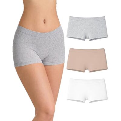 Risalti Boxer Mulher Bambu 3 unidades Culotte mulher, cuecas de mulher, boxer bambu sem costuras, roupa de mulher, mais macia que cuecas de mulher, algodão, cuecas para mulher, roupa interior de Risalti Boxer Mulher Bambu 3 unidades Culotte mulher, cuecas de mulher, boxer bambu sem costuras, roupa de mulher, mais macia que cuecas de mulher, algodão, cuecas para mulher, roupa interior de