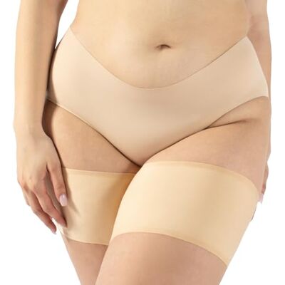CALZITALY Bandas antifricção lisas, previne roçaduras, faixas elásticas coxas, Curvy, preto, natural, feito na Italy (D: 68-71 cm, natural) CALZITALY Bandas antifricção lisas, previne roçaduras, faixas elásticas coxas, Curvy, preto, natural, feito na Italy (D: 68-71 cm, natural)
