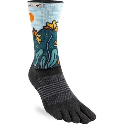 Injinji Meias com dedos para mulher, design de artista, tamanho M/L, papoila, M/L, papoila Injinji Meias com dedos para mulher, design de artista, tamanho M/L, papoila, M/L, papoila