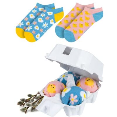 soxo Ovos de Páscoa Presentes Originais para Homem Meias de Algodão Divertidas para Mulher 2 Tamanhos 1-2 Pares soxo Ovos de Páscoa Presentes Originais para Homem Meias de Algodão Divertidas para Mulher 2 Tamanhos 1-2 Pares