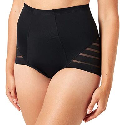 DIM Cuecas de cintura alta Diam's Control Medium efeito barriga plana mulher x1, Preto, M DIM Cuecas de cintura alta Diam's Control Medium efeito barriga plana mulher x1, Preto, M