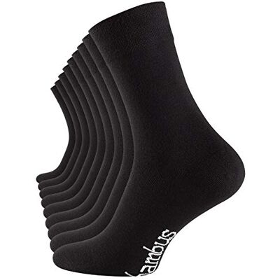 Vincent 6 ou 9 pares de meias de bambu para homem e mulher, ponta reforçada à mão (sem costuras), sem elástico Vincent 6 ou 9 pares de meias de bambu para homem e mulher, ponta reforçada à mão (sem costuras), sem elástico
