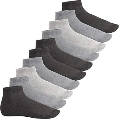 Footstar SNEAK IT! 10 pares de meias curtas, Classic Grey Footstar SNEAK IT! 10 pares de meias curtas, Classic Grey