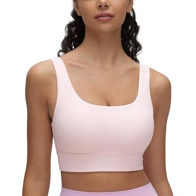 CRZ YOGA Butterluxe Sutiã U para trás Suporte leve, almofadas removíveis, ioga, extremamente suave, linha longa, alças largas, para mulher CRZ YOGA Butterluxe Sutiã U para trás Suporte leve, almofadas removíveis, ioga, extremamente suave, linha longa, alças largas, para mulher