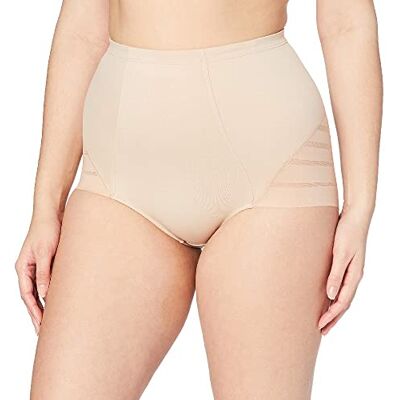 DIM Cuecas de cintura alta Diam's Control Medium efeito barriga plana mulher x1, Bege (Beige), XS DIM Cuecas de cintura alta Diam's Control Medium efeito barriga plana mulher x1, Bege (Beige), XS