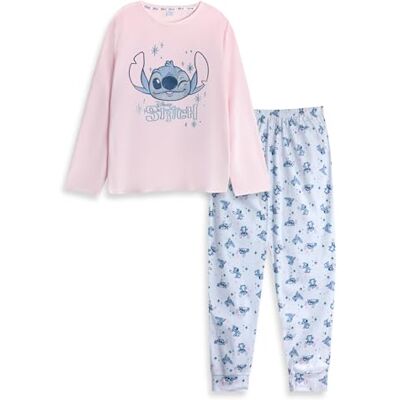 Disney Pijama de Mulher em Malha de Veludo Lilo & Stitch, de Mangas Compridas, Rosa Pijama com Estampa de Personagens de Desenhos Animados Roupa de Dormir Confortável Merchandising, rosa Disney Pijama de Mulher em Malha de Veludo Lilo & Stitch, de Mangas Compridas, Rosa Pijama com Estampa de Personagens de Desenhos Animados Roupa de Dormir Confortável Merchandising, rosa