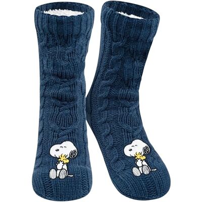 United The Peanuts Snoopy meias macias para mulher, azul, meias antiderrapantes, meias quentes, meias de cabana, azul, 35-38 United The Peanuts Snoopy meias macias para mulher, azul, meias antiderrapantes, meias quentes, meias de cabana, azul, 35-38