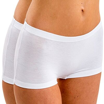 HERMKO 5700 Pack de 2 cuecas tipo boxer de algodão/elastano respirável HERMKO 5700 Pack de 2 cuecas tipo boxer de algodão/elastano respirável