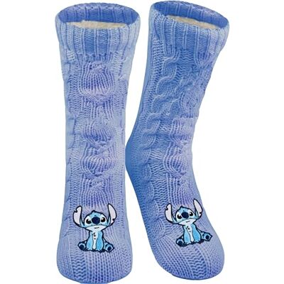 United Meias de cabana Disney Lilo & Stitch Meias de malha para mulher, meias macias de inverno, meias quentes, cor lilás United Meias de cabana Disney Lilo & Stitch Meias de malha para mulher, meias macias de inverno, meias quentes, cor lilás