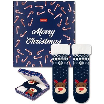 soxo Meias de Natal para Mulher Desenhos Cores Presentes Originais Divertidos Altos Presente 35-40, Renas soxo Meias de Natal para Mulher Desenhos Cores Presentes Originais Divertidos Altos Presente 35-40, Renas