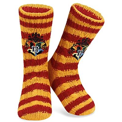 HARRY POTTER Chinelos Femininos Inverno Casa Aconchegantes Meias Antiderrapantes Adulto Tamanho 35-41 Bonitos e Aquecidos Presente para Mulher Adolescente, Vermelho HARRY POTTER Chinelos Femininos Inverno Casa Aconchegantes Meias Antiderrapantes Adulto Tamanho 35-41 Bonitos e Aquecidos Presente para Mulher Adolescente, Vermelho
