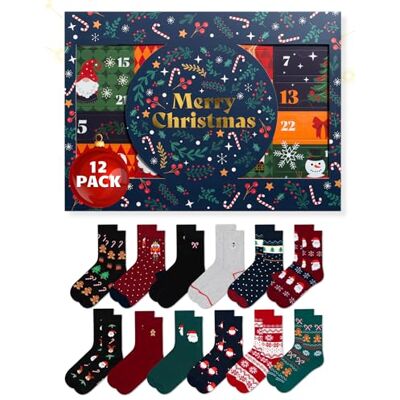 soxo Calendário de advento meias homem Natal presentes originais para mulher divertidos calendário presente 12 pares 2 tamanhos Magos Reyes, Papá Noel, Regalitos Baratos, Advent Calendar, Formato De Calendarios soxo Calendário de advento meias homem Natal presentes originais para mulher divertidos calendário presente 12 pares 2 tamanhos Magos Reyes, Papá Noel, Regalitos Baratos, Advent Calendar, Formato De Calendarios