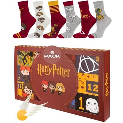 soxo Wizarding World Harry Potter Calcetines Homem Presentes Originais Para Mulher 6 Pares 2 Tamanhos soxo Wizarding World Harry Potter Calcetines Homem Presentes Originais Para Mulher 6 Pares 2 Tamanhos