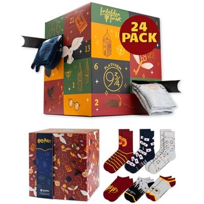 soxo Calendário de advento Wizarding World Harry Potter meias homem presentes originais para mulher Gift Box Socks 24 pares 2 tamanhos Magos Reyes, Regalos Hombre, Papá Noel, Graciosos Regalitos Baratos, Advent Calendar soxo Calendário de advento Wizarding World Harry Potter meias homem presentes originais para mulher Gift Box Socks 24 pares 2 tamanhos Magos Reyes, Regalos Hombre, Papá Noel, Graciosos Regalitos Baratos, Advent Calendar