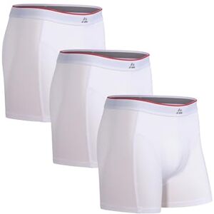 DANISH ENDURANCE Cuecas homem boxer de bambu, com ou sem braguilha, macias e elásticas, 6 pacotes boxers para homem, roupa interior, Branco, L DANISH ENDURANCE Cuecas homem boxer de bambu, com ou sem braguilha, macias e elásticas, 6 pacotes boxers para homem, roupa interior, Branco, L