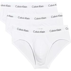 Calvin Pack de 3 Cuecas Hip Brief Masculinas de Algodão Elástico, Branco e ouro, XL Calvin Pack de 3 Cuecas Hip Brief Masculinas de Algodão Elástico, Branco e ouro, XL
