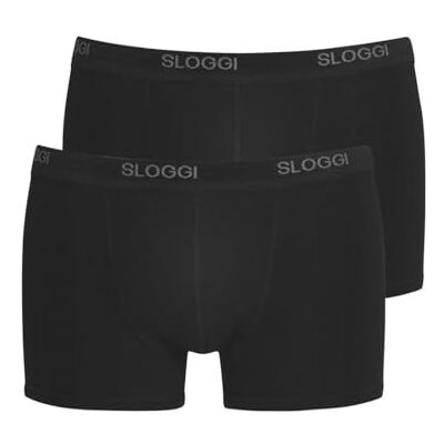 Sloggi homens, Basic Shorts 2P, boxer, homem, preto (preto), 8 Sloggi homens, Basic Shorts 2P, boxer, homem, preto (preto), 8