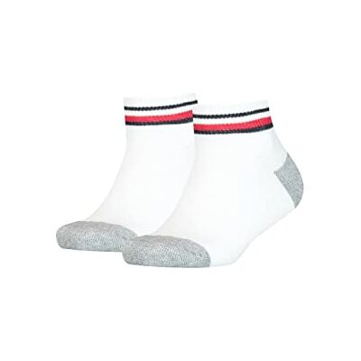 Tommy Hilfiger 342025001 Meias para homem (pacote de 2), Branco Tommy Hilfiger 342025001 Meias para homem (pacote de 2), Branco