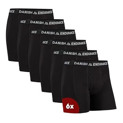 DANISH ENDURANCE Cuecas Homem Boxer Algodão Premium, Pack de 6 Roupa Homem, Roupa Interior DANISH ENDURANCE Cuecas Homem Boxer Algodão Premium, Pack de 6 Roupa Homem, Roupa Interior