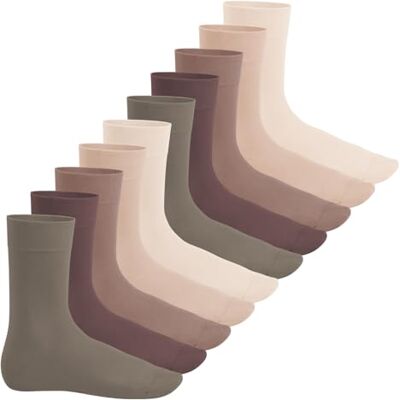 Footstar meias originais para o dia a dia Meias unissex, 10 pares, muitas cores modernas e tamanhos do 35 ao 50. Qualidade de celodoro., Natureza Footstar meias originais para o dia a dia Meias unissex, 10 pares, muitas cores modernas e tamanhos do 35 ao 50. Qualidade de celodoro., Natureza