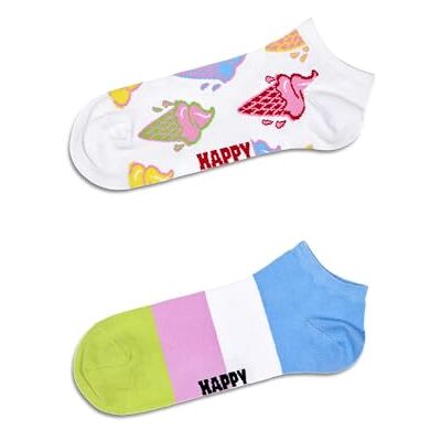 Happy Socks Design padrões de hambúrgueres, pizas, salsichas, gelados e cervejas – meias de algodão em, 2 pacote de gelo creme e listras baixas Happy Socks Design padrões de hambúrgueres, pizas, salsichas, gelados e cervejas – meias de algodão em, 2 pacote de gelo creme e listras baixas
