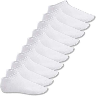 Footstar SNEAK IT! Meias para Homens/Mulheres / 10 pares de meias de algodão, Branco Footstar SNEAK IT! Meias para Homens/Mulheres / 10 pares de meias de algodão, Branco