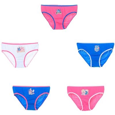 Disney Stitch Braguitas para Niñas, Pack de 5 Bragas Slip, Algodón Elástico Suave, Braga Clasica, Ropa Interior Niñas, Tallas 3 a 8 Años Disney Stitch Braguitas para Niñas, Pack de 5 Bragas Slip, Algodón Elástico Suave, Braga Clasica, Ropa Interior Niñas, Tallas 3 a 8 Años