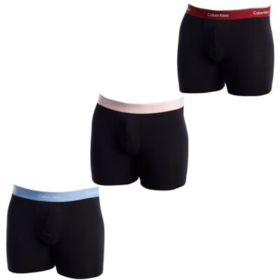 Calvin Pack de 3 Boxers Briefs Icon Cotton Stretch NB4394 para homem, L Calvin Pack de 3 Boxers Briefs Icon Cotton Stretch NB4394 para homem, L