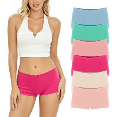 Libella ® Cuecas Femininas de Algodão Confortáveis e Elásticas Culotte Shorts (Embalagem de 3/6) 3901 Boxer mujer algodon,Clasicas shorts culotte mujer,Cómodo Elástico Suave,Cobertura completa,Comodidad para Uso Diario Libella ® Cuecas Femininas de Algodão Confortáveis e Elásticas Culotte Shorts (Embalagem de 3/6) 3901 Boxer mujer algodon,Clasicas shorts culotte mujer,Cómodo Elástico Suave,Cobertura completa,Comodidad para Uso Diario
