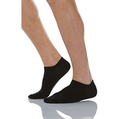 Relaxsan 560S Meias para diabético homem mulher, curtas, meias invisíveis, pé diabético, respiráveis, algodão e rabyon, Preto Relaxsan 560S Meias para diabético homem mulher, curtas, meias invisíveis, pé diabético, respiráveis, algodão e rabyon, Preto