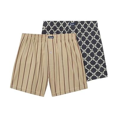 Abanderado Boxers abertos de malha essencial estampados homem x2 Pack de calças, estampados, 100% algodão, boxers abertos, abertura frontal Abanderado Boxers abertos de malha essencial estampados homem x2 Pack de calças, estampados, 100% algodão, boxers abertos, abertura frontal