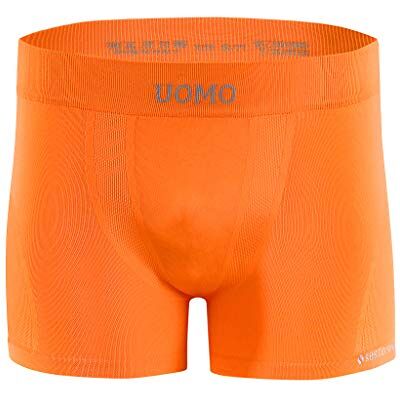 Sesto Senso ® Boxer homem cuecas sem costura justas confortáveis corte clássico roupa interior elástica ultramacia , Laranja Sesto Senso ® Boxer homem cuecas sem costura justas confortáveis corte clássico roupa interior elástica ultramacia , Laranja